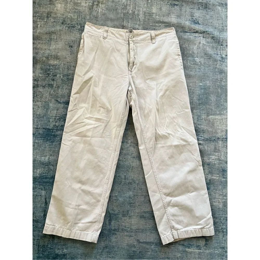 Gap Pale Wash Flat Front Favorite Khaki Chino Pants 36 x 30